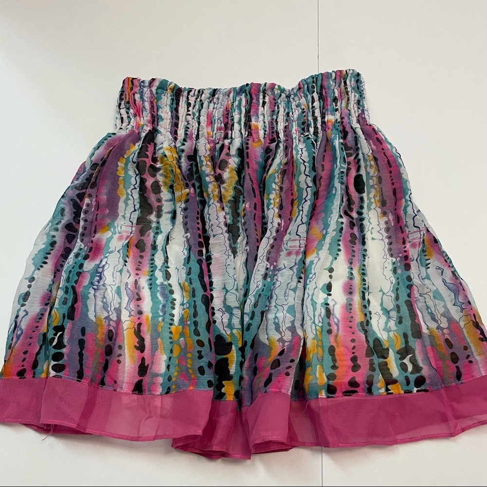 Rachael & Chloe kids elastic waist multi-color skirt